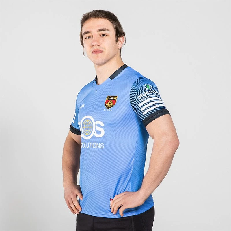 Down GAA Hurling Player Fit Short Sleeve Training Top Sky / Black