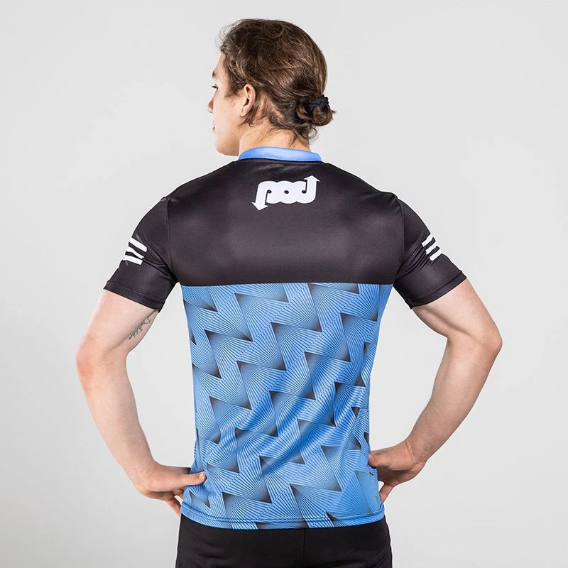 Clare GAA Player Fit Short Sleeve Training Top Sky / Black - Image 2