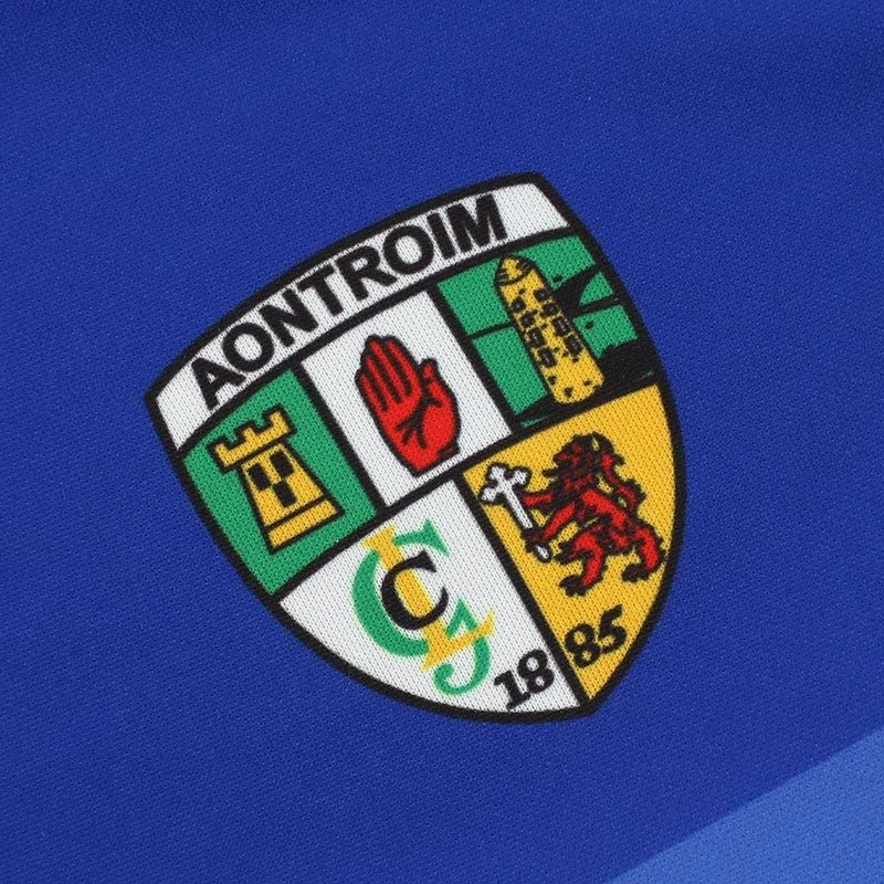 Antrim GAA Player Fit Short Sleeve Training Top Royal / Marine - Image 4