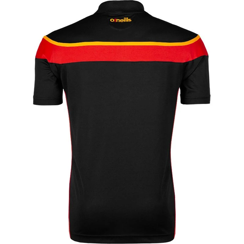 Men's Auckland Polo Shirt Black / Red / Amber - Image 2