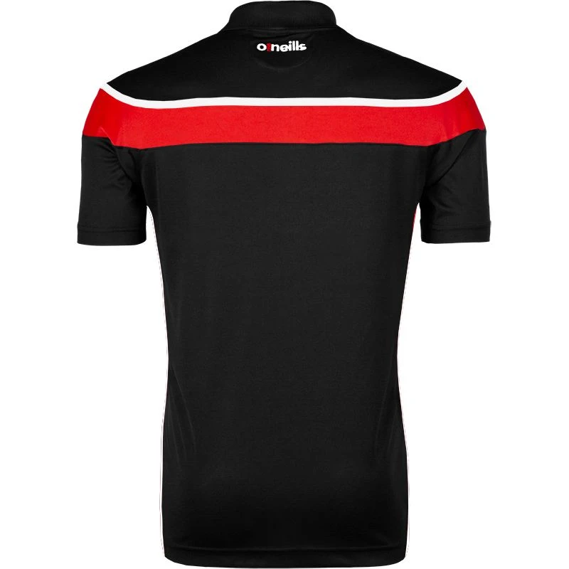 Men's Auckland Polo Shirt Black / Red / White - Image 2