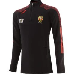 Down GAA Kids' Belcourt Hybrid Half Zip Top Black / Red / Multi