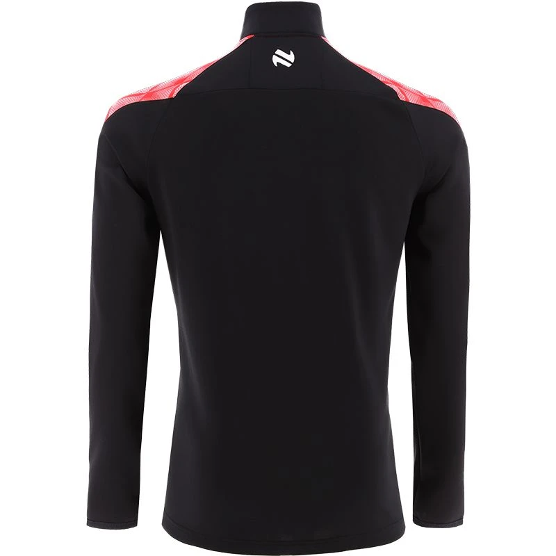 Tyrone GAA Kids' Belcourt Hybrid Half Zip Top Black / Red / White - Image 2