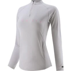 Women's Carrie Half Zip Top Grey / Black / Pink