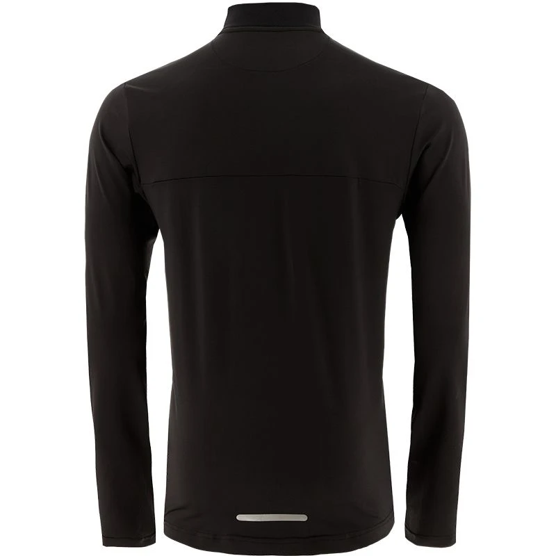 Men's Cathal Brushed Half Zip Top Black / Red - Image 2