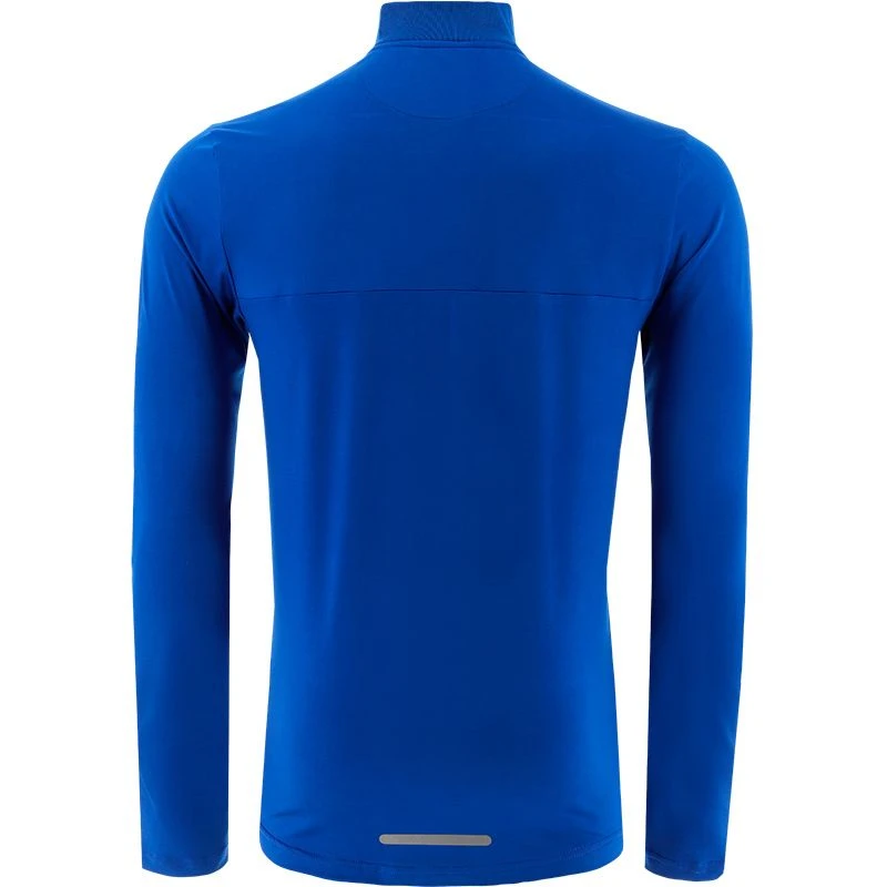 Men's Cathal Brushed Half Zip Top Royal / Yellow - Image 2