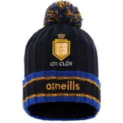 Clare GAA Darcy Bobble Hat Marine / Royal / Amber