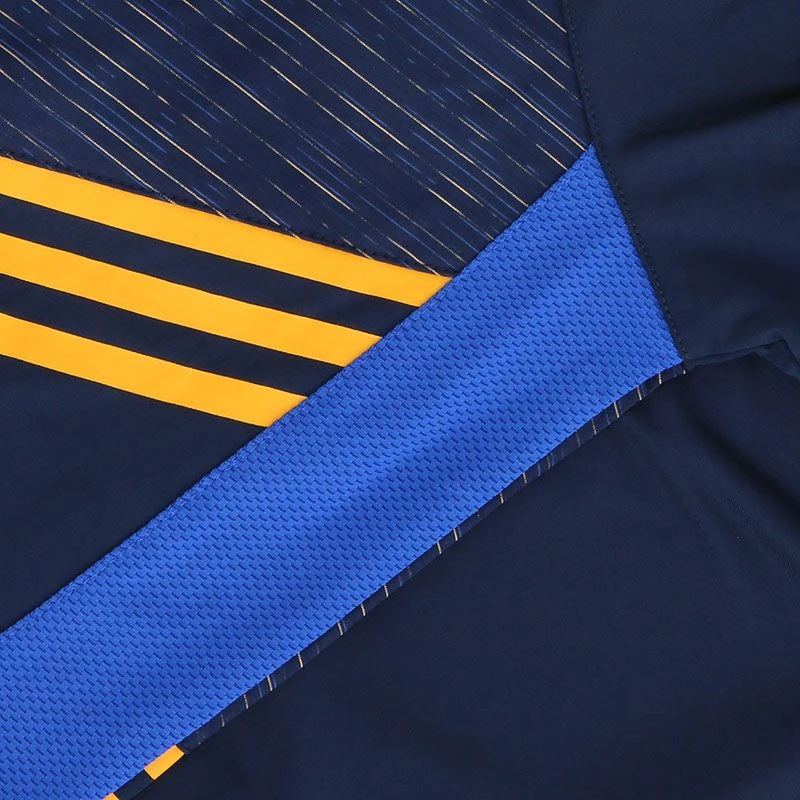 Wicklow GAA Kids' Harlem Brushed Half Zip Top Marine / Royal / Amber - Image 4