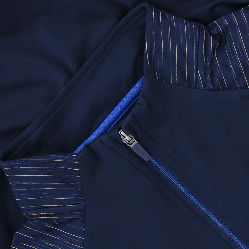 Longford GAA Kids' Harlem Brushed Half Zip Top Marine / Royal / Amber - Image 6