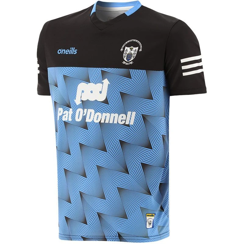 Clare GAA Kids' Short Sleeve Training Top Sky / Black