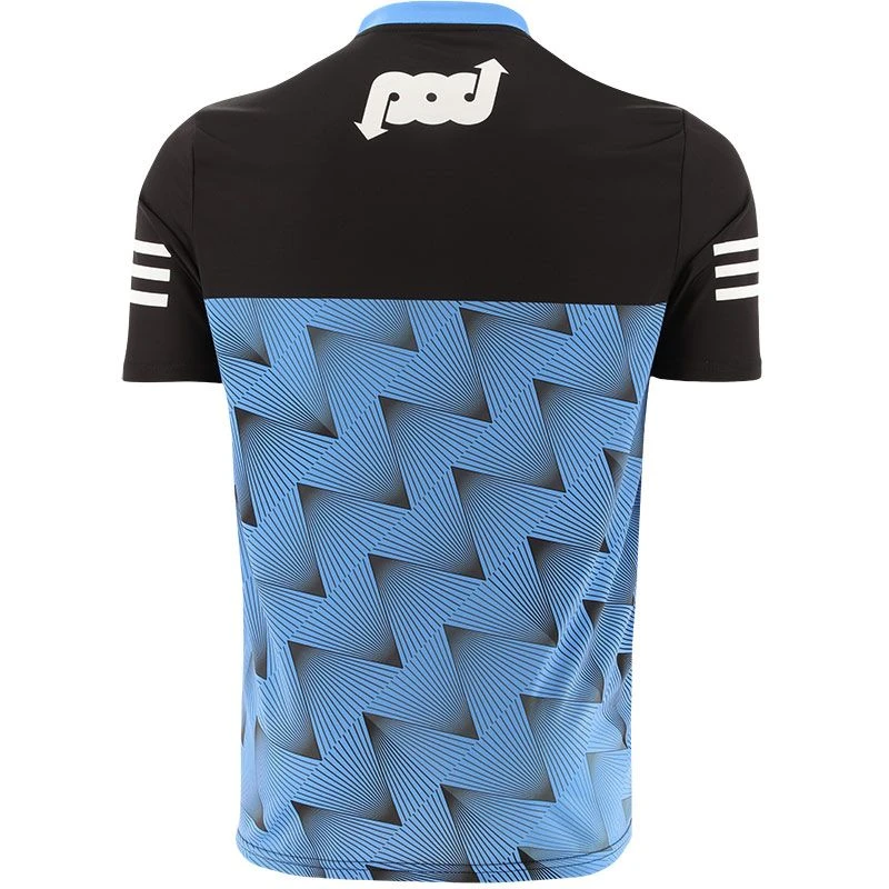 Clare GAA Kids' Short Sleeve Training Top Sky / Black - Image 2