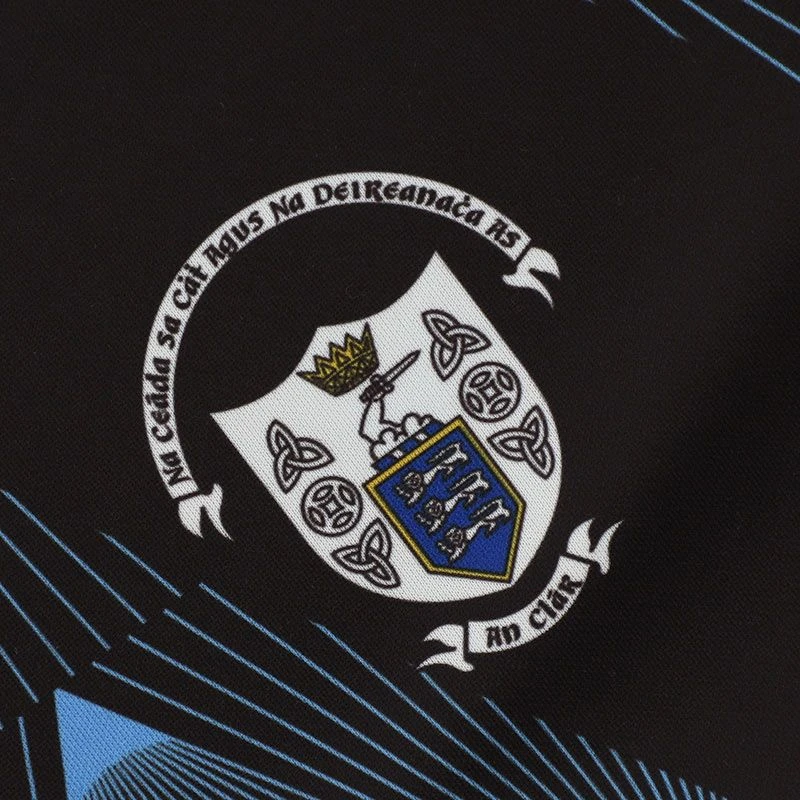 Clare GAA Short Sleeve Training Top Black / Sky - Image 3