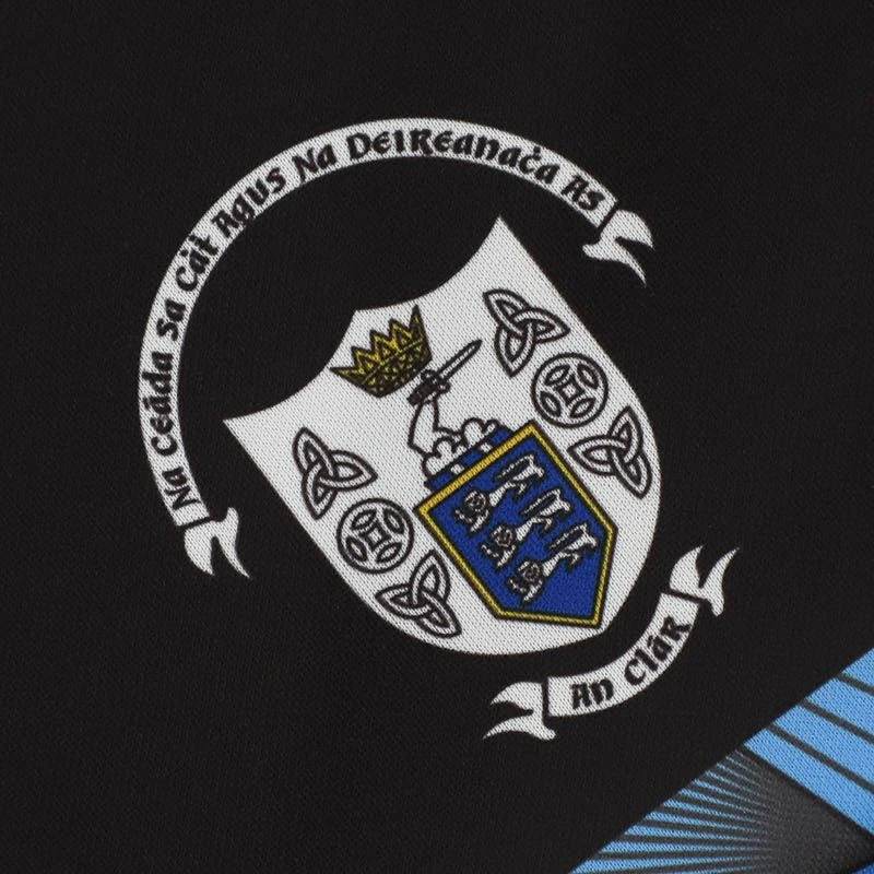 Clare GAA Kids' Short Sleeve Training Top Sky / Black - Image 3