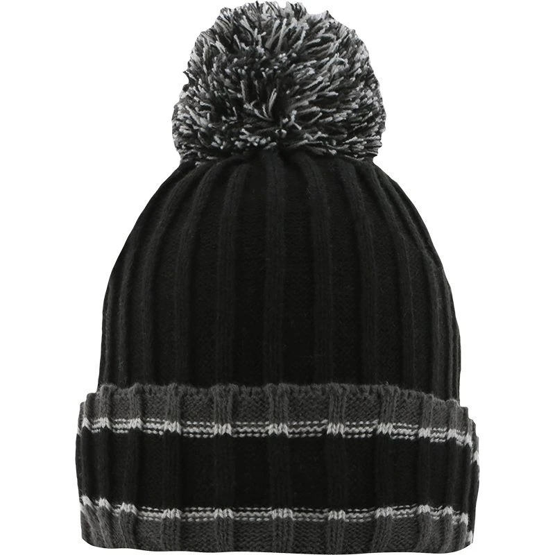 Sligo GAA Darcy Bobble Hat Black / Dark Grey / Silver - Image 2