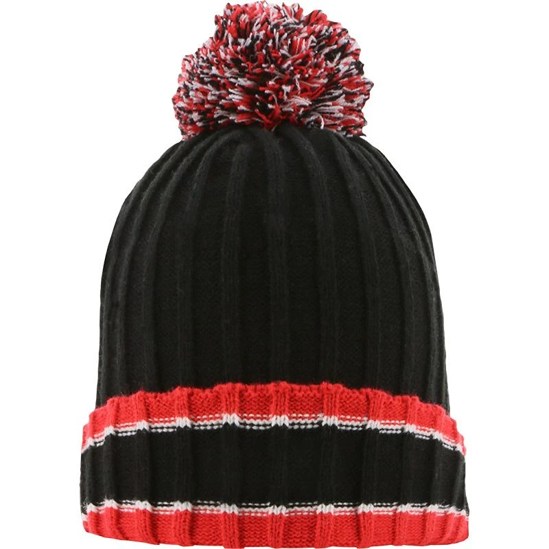 Tyrone GAA Darcy Bobble Hat Black / Red / White - Image 2