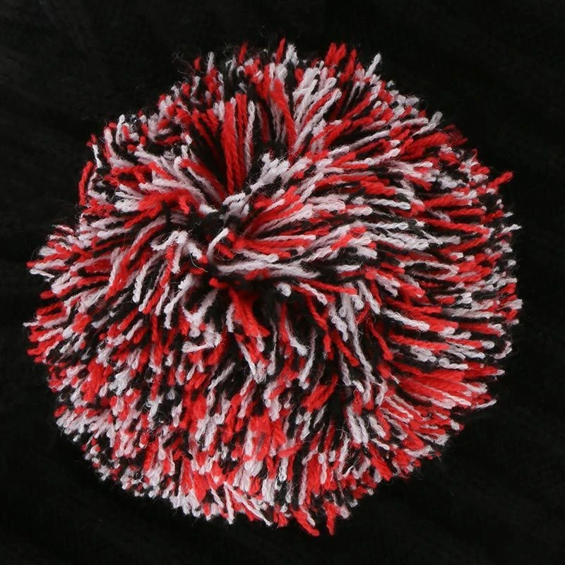 Derry GAA Kids' Darcy Bobble Hat Black / Red / White - Image 4