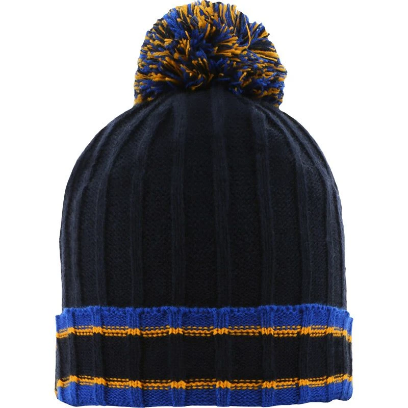 Clare GAA Kids' Darcy Bobble Hat Marine / Royal / Amber - Image 2