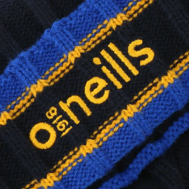 Clare GAA Kids' Darcy Bobble Hat Marine / Royal / Amber - Image 3