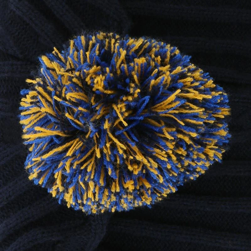 Longford GAA Kids' Darcy Bobble Hat Marine / Royal / Amber - Image 4