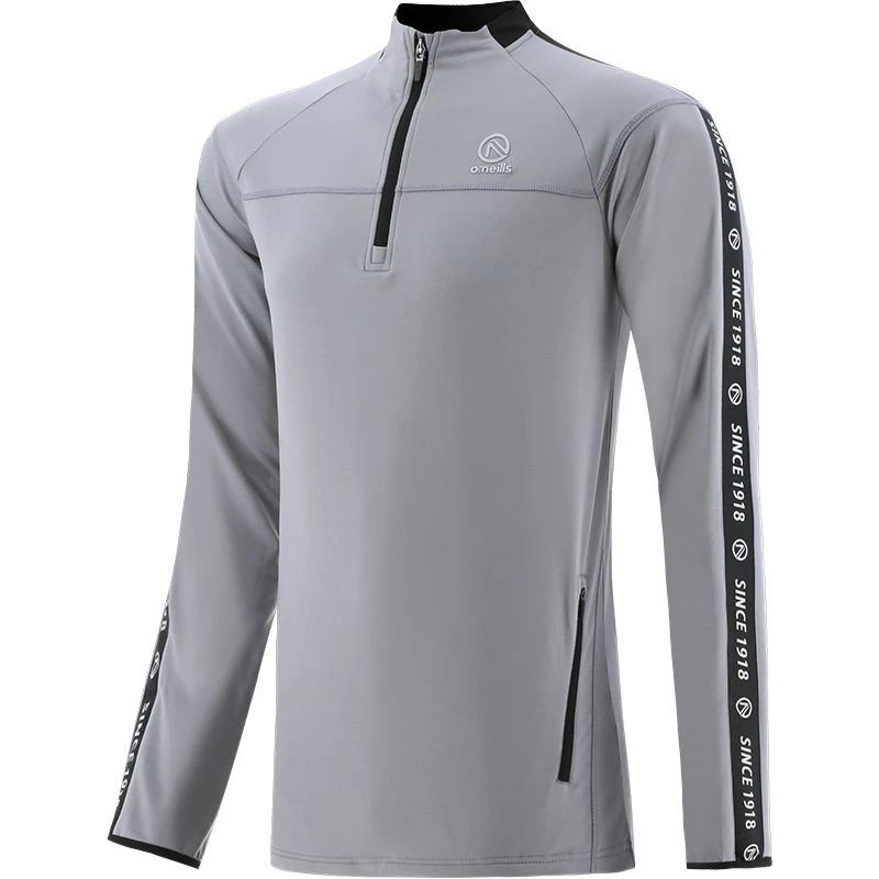 Men's Defender Brushed Half Zip Top Grey / Black / White