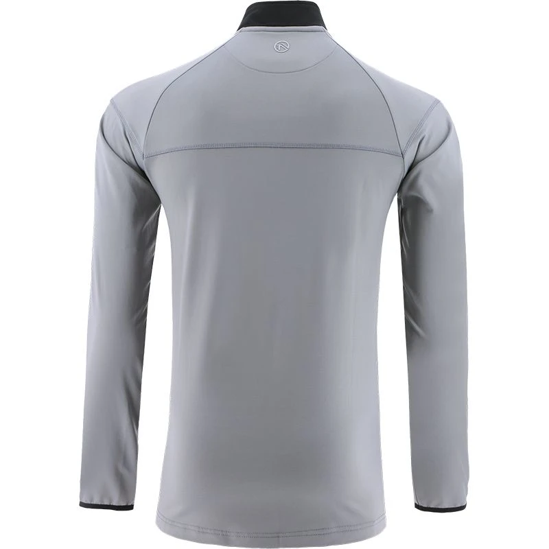 Men's Defender Brushed Half Zip Top Grey / Black / White - Image 2
