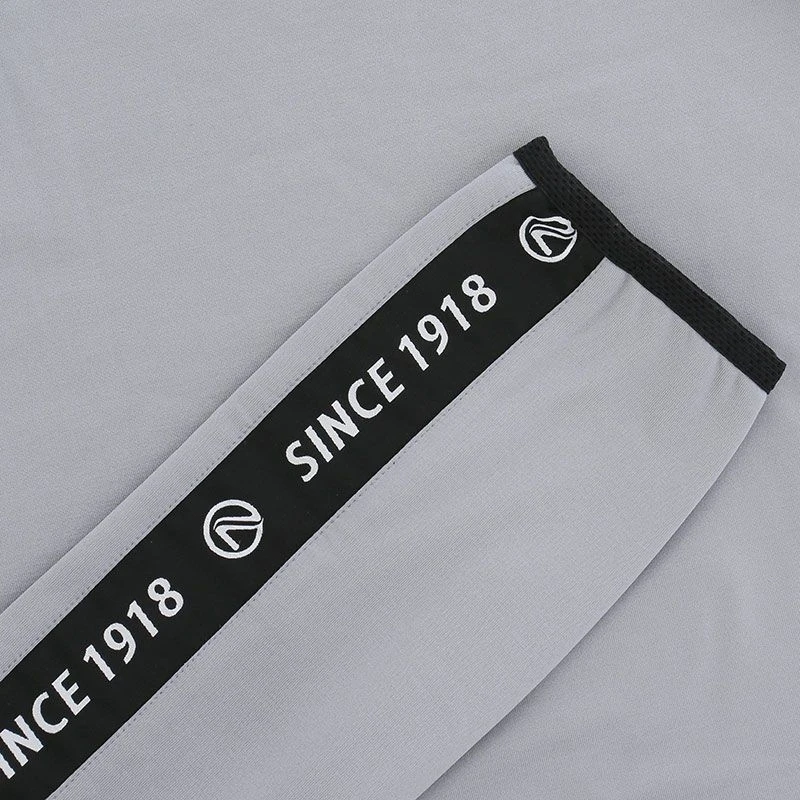 Men's Defender Brushed Half Zip Top Grey / Black / White - Image 5