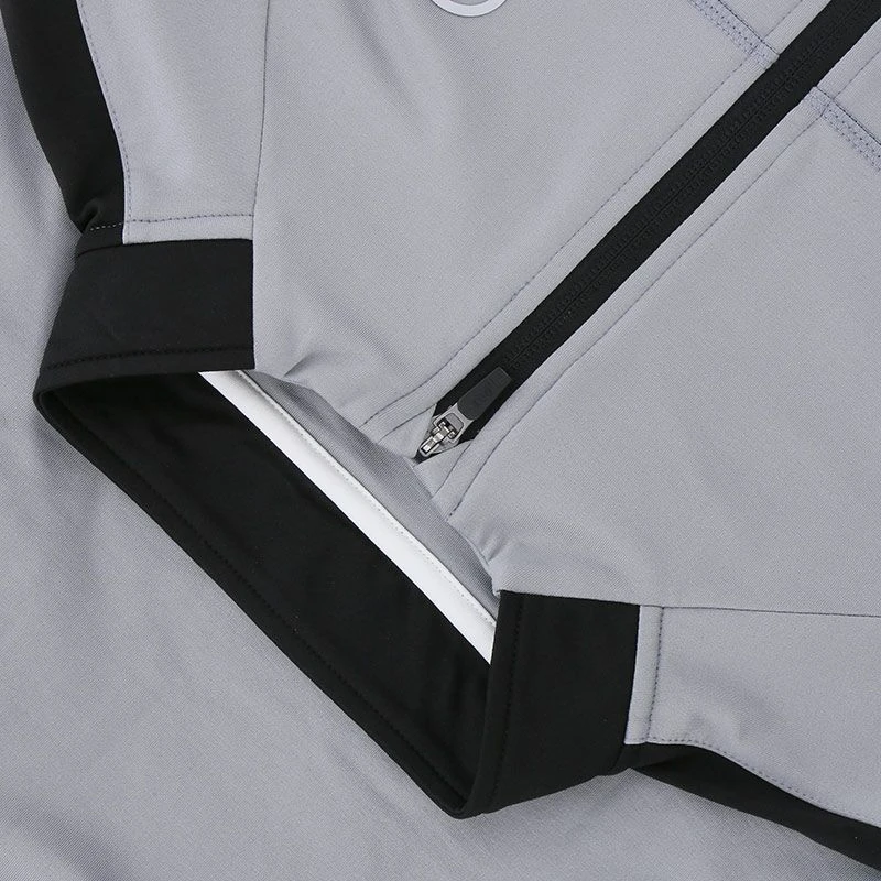 Men's Defender Brushed Half Zip Top Grey / Black / White - Image 3