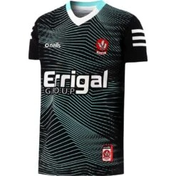 Derry GAA Kids' Short Sleeve Training Top Black / Green