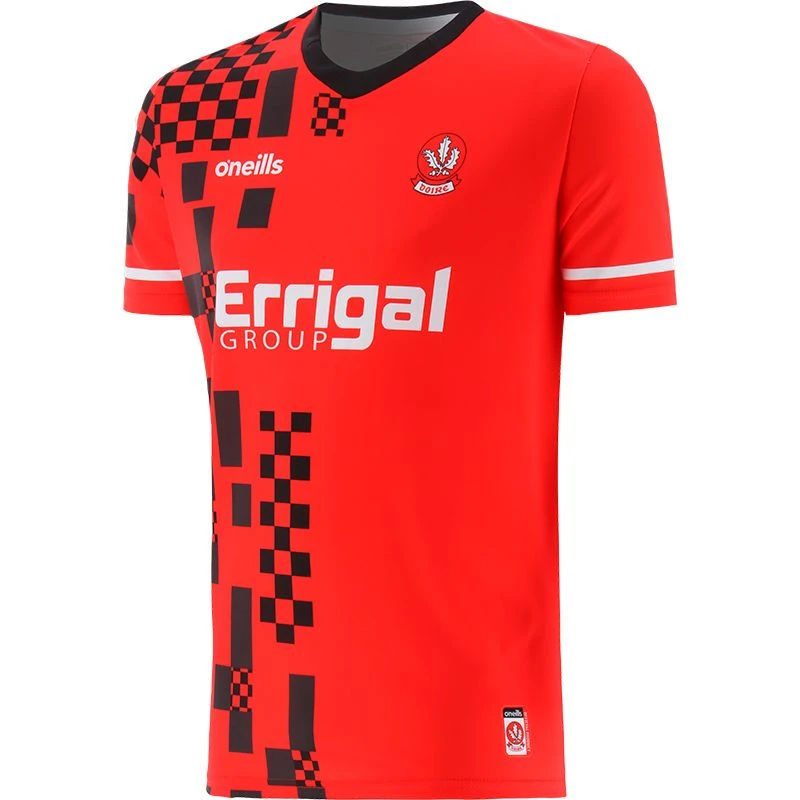 Derry GAA Kids' Short Sleeve Training Top Red / Black