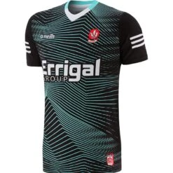 Derry GAA Player Fit Short Sleeve Training Top Black / Green