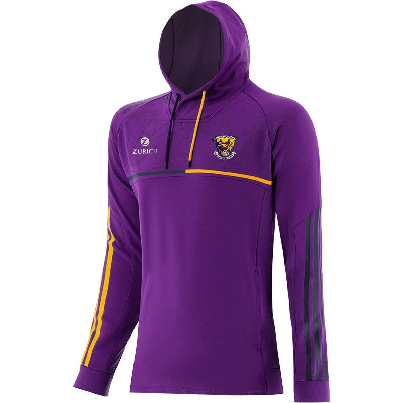 Wexford GAA Men's Dolmen Overhead Fleece Hoodie Purple / Marine / Amber