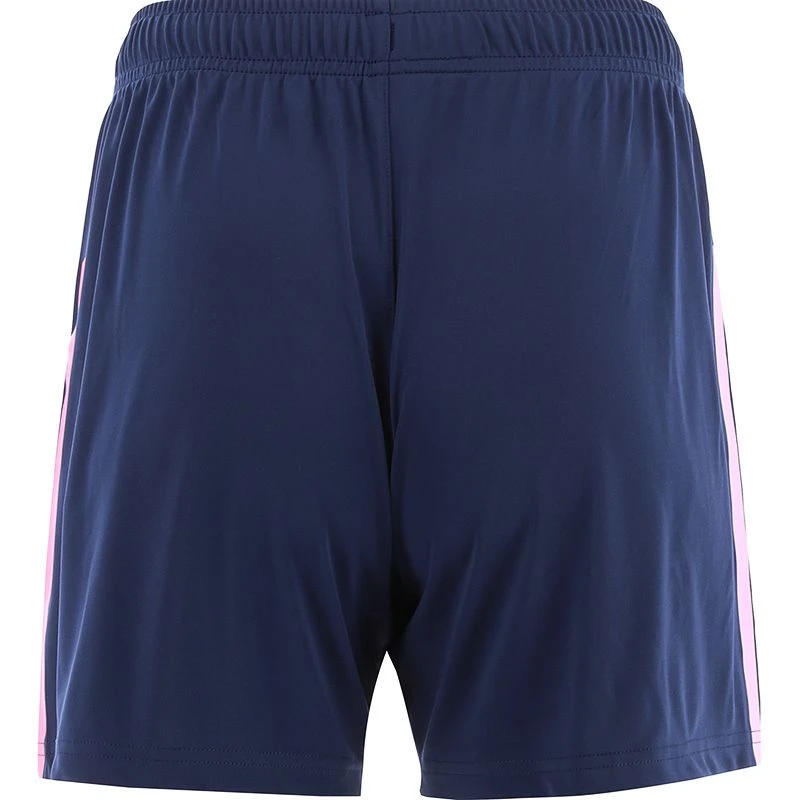 Mayo GAA Kids' Dolmen Training Shorts Marine / Pink / Purple - Image 3