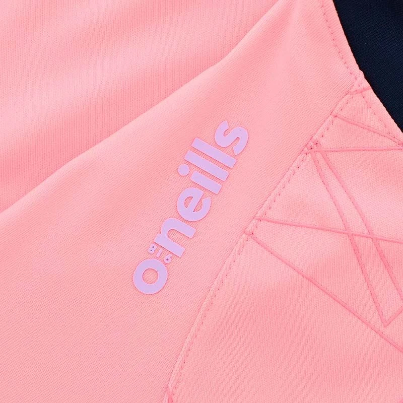 Carlow GAA Women's Dolmen T-Shirt Pink / Marine / Purple - Image 3