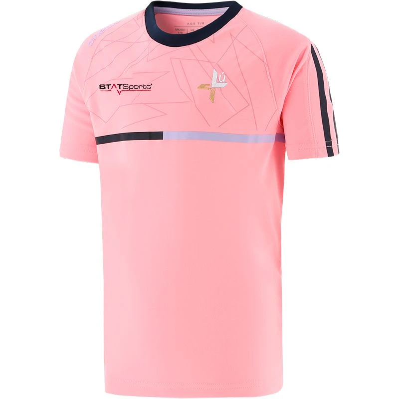 Louth GAA Kids' Dolmen T-Shirt Pink / Marine / Purple