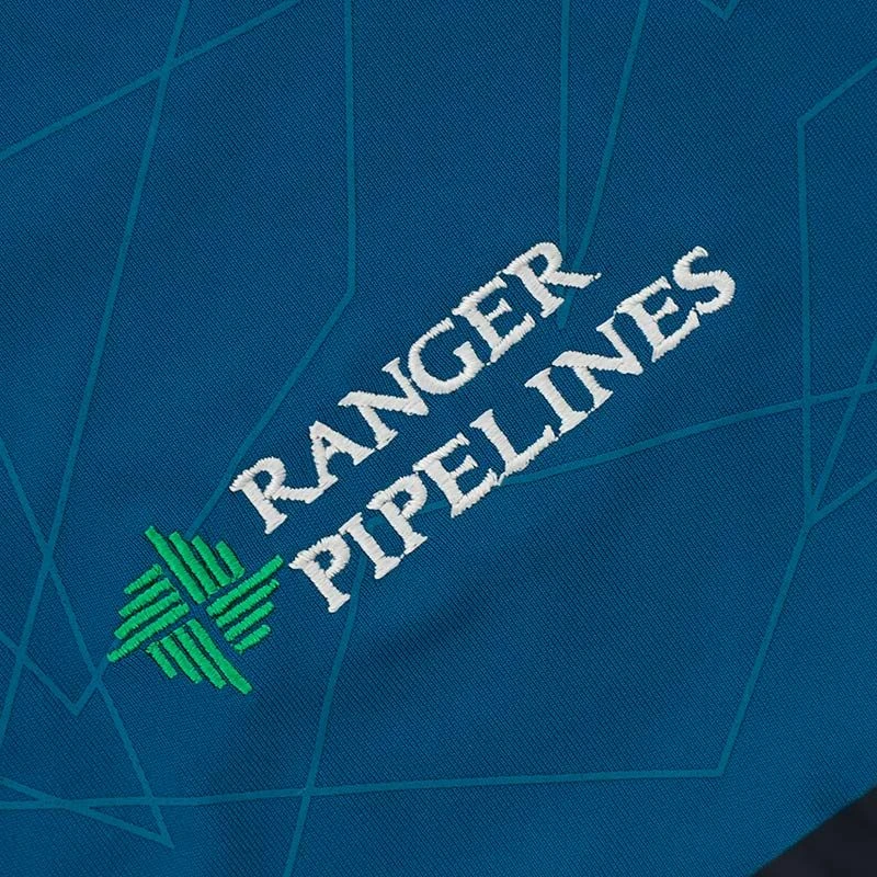 Roscommon GAA Men's Dolmen T-Shirt Blue / Marine / Amber - Image 4