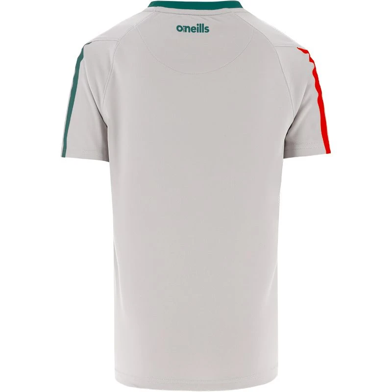 Mayo GAA Kids' Dolmen T-Shirt Silver / Green / Red - Image 2