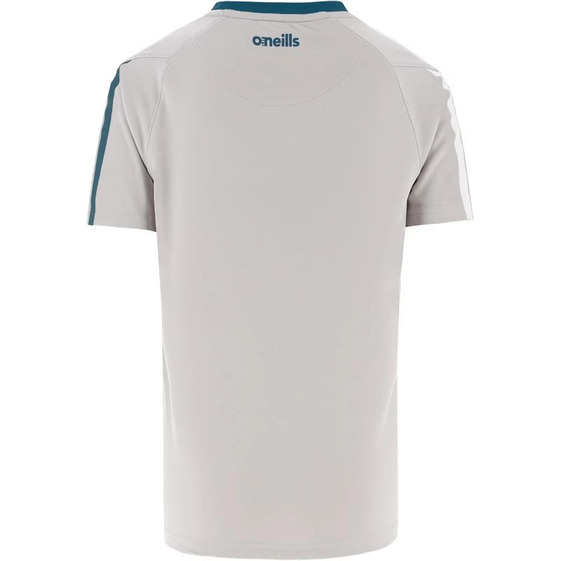 Monaghan GAA Kids' Dolmen T-Shirt Silver / Blue / White - Image 2