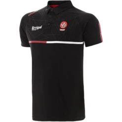 Derry GAA Men's Dolmen Polo Shirt Black / Red / White