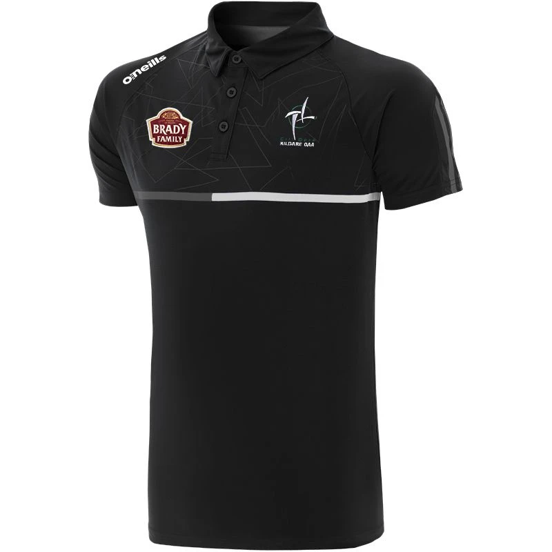 Kildare GAA Men's Dolmen Polo Shirt Black / Dark Grey / White