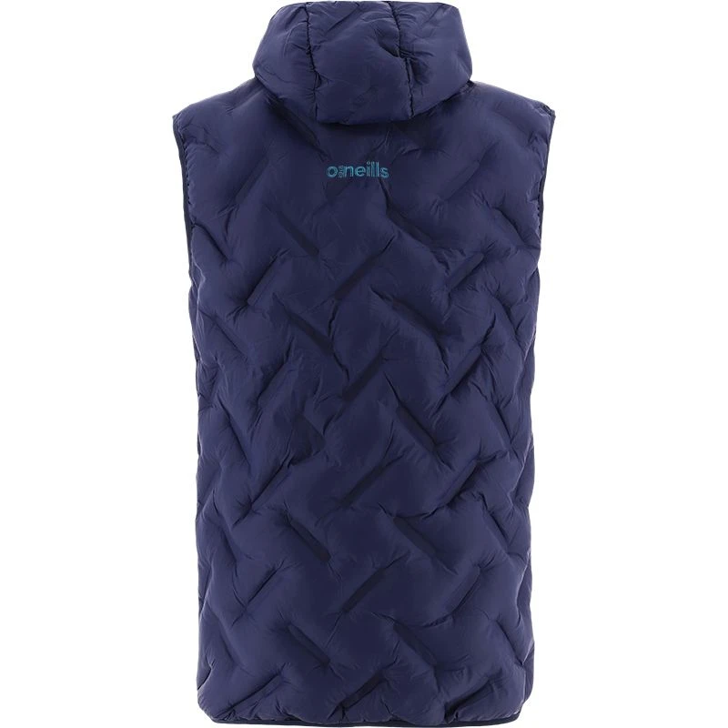 Roscommon GAA Men's Dolmen Hooded Padded Gilet Marine / Blue / Amber - Image 2