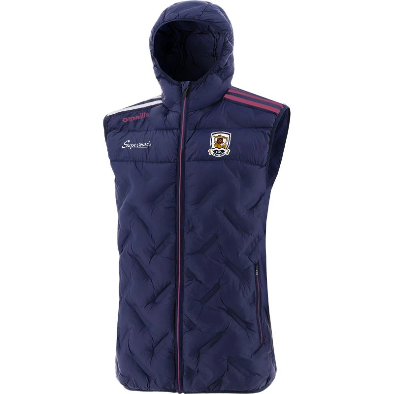 Galway GAA Men's Dolmen Hooded Padded Gilet Marine / Red / White