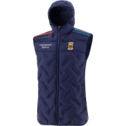 Mayo GAA Men's Dolmen Hooded Padded Gilet Marine / Green / Red