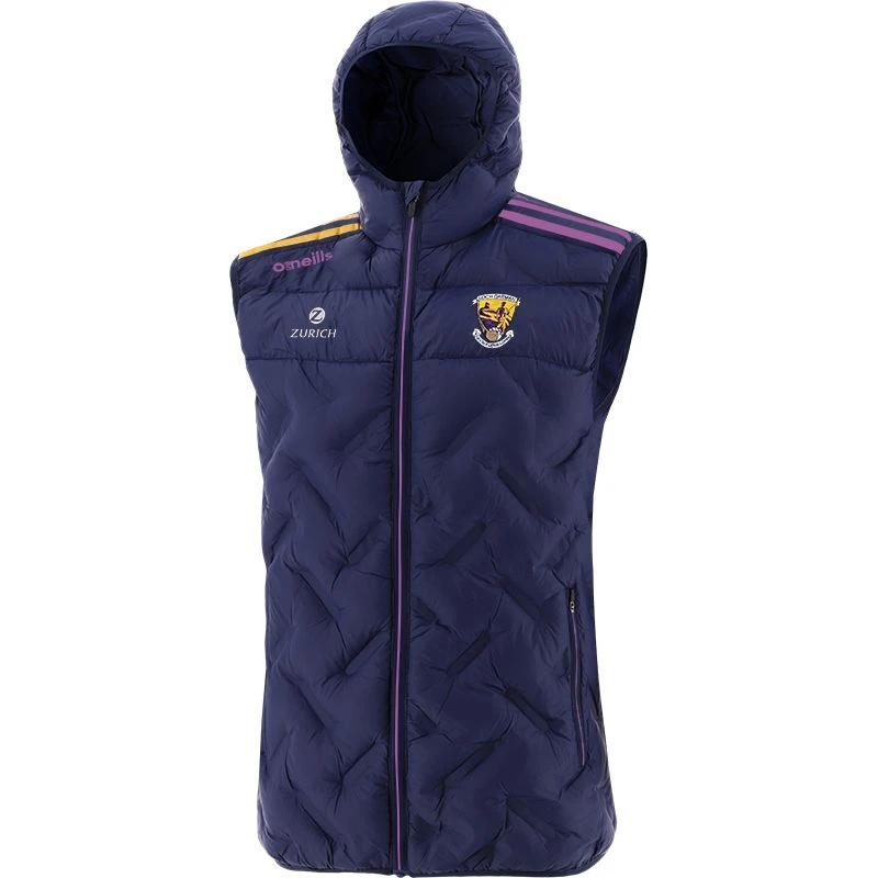 Wexford GAA Men's Dolmen Hooded Padded Gilet Marine / Purple / Amber