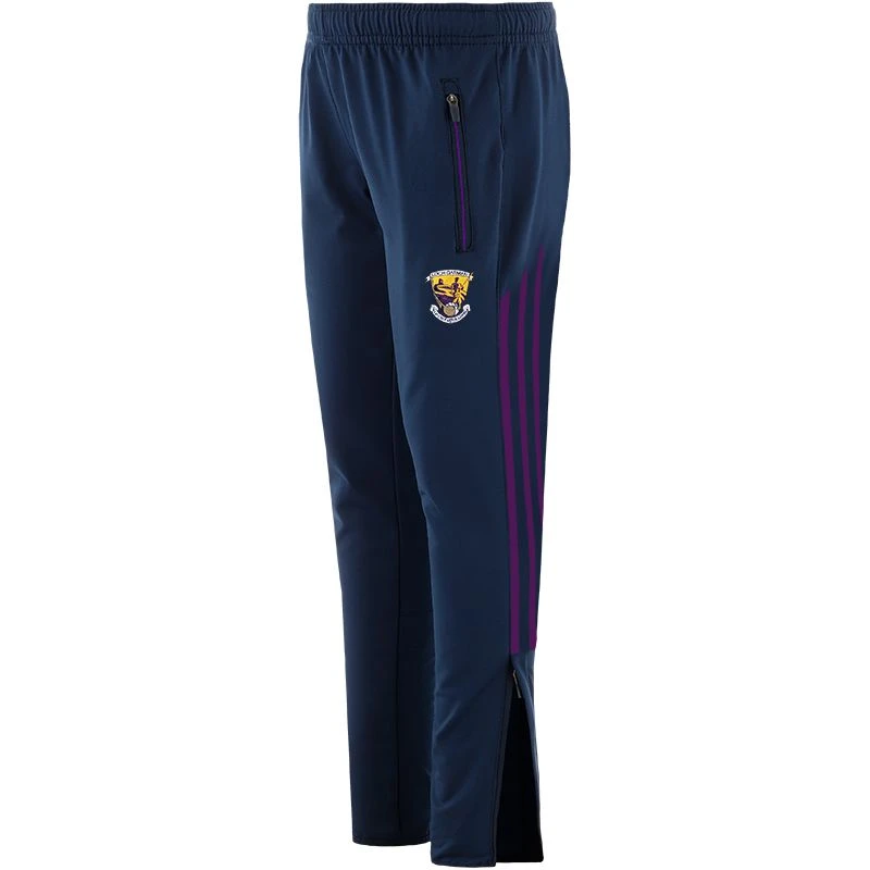 Wexford GAA Kids' Dolmen Brushed Skinny Bottoms Marine / Purple / Amber