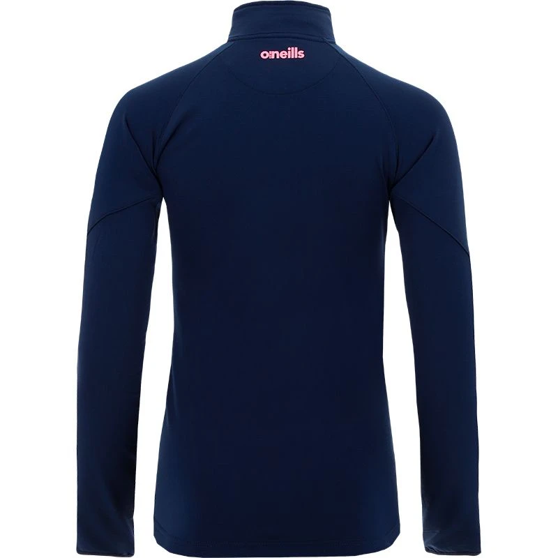 Roscommon GAA Women's Dolmen Brushed Half Zip Top Marine / Pink / Purple - Image 2