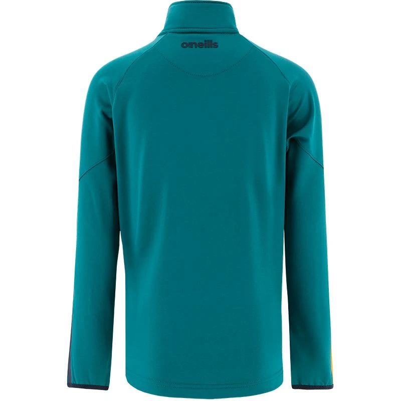 Donegal GAA Kids' Dolmen Brushed Half Zip Top Green / Marine / Amber - Image 2