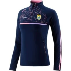 Kerry GAA Women's Dolmen Brushed Half Zip Top Marine / Pink / Purple