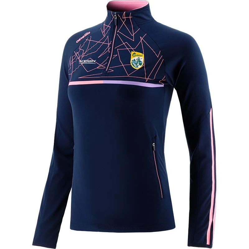 Kerry GAA Women's Dolmen Brushed Half Zip Top Marine / Pink / Purple