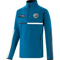 Laois GAA Kids' Dolmen Brushed Half Zip Top Blue / Marine / White