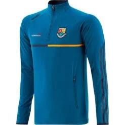 Longford GAA Men's Dolmen Brushed Half Zip Top Blue / Marine / Amber